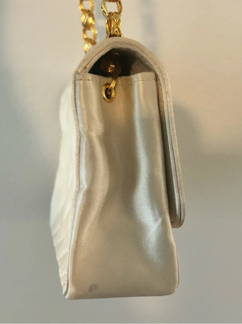 CHANEL Vintage Mini Diana Satin Flap Bag